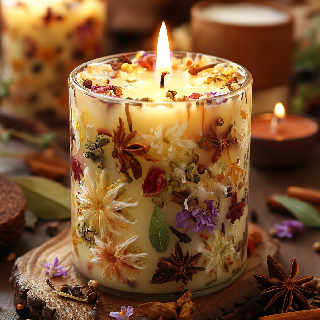 bougies fleurs